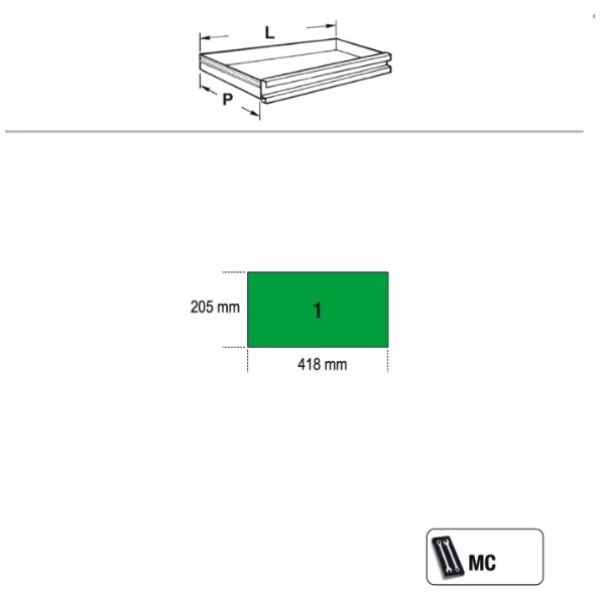 Trolley porta-herramientas con 3 módulos apilables C41H - Imagen 5