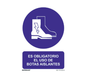 SEÑAL 210X300MM PVC USO OBLIGATORIO BOTAS AISLANTES RD20006 NORMALUZ