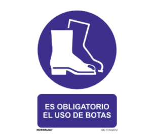 SEÑAL 210X300MM PVC USO OBLIGATORIO BOTAS RD20005 NORMALUZ